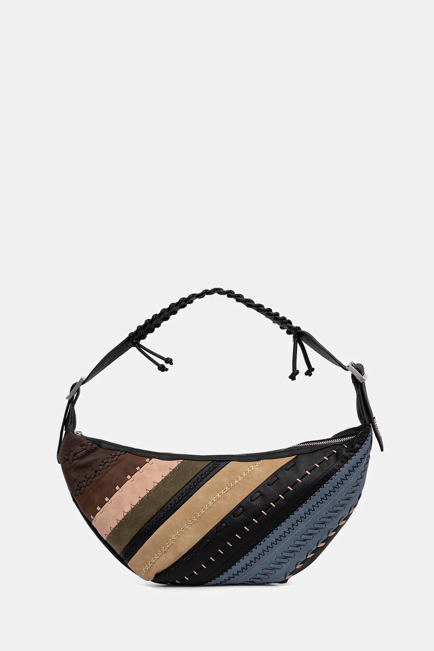 Levně Kabelka Desigual QUEBEC WHIPSTITCH PAT černá barva, 25WAXP77