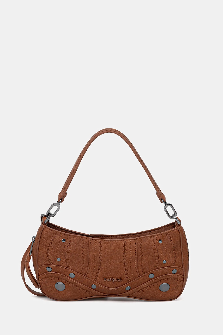 Desigual poșetă EMBRO PATCH ALSACIA C culoarea maro, 25WAXPA7