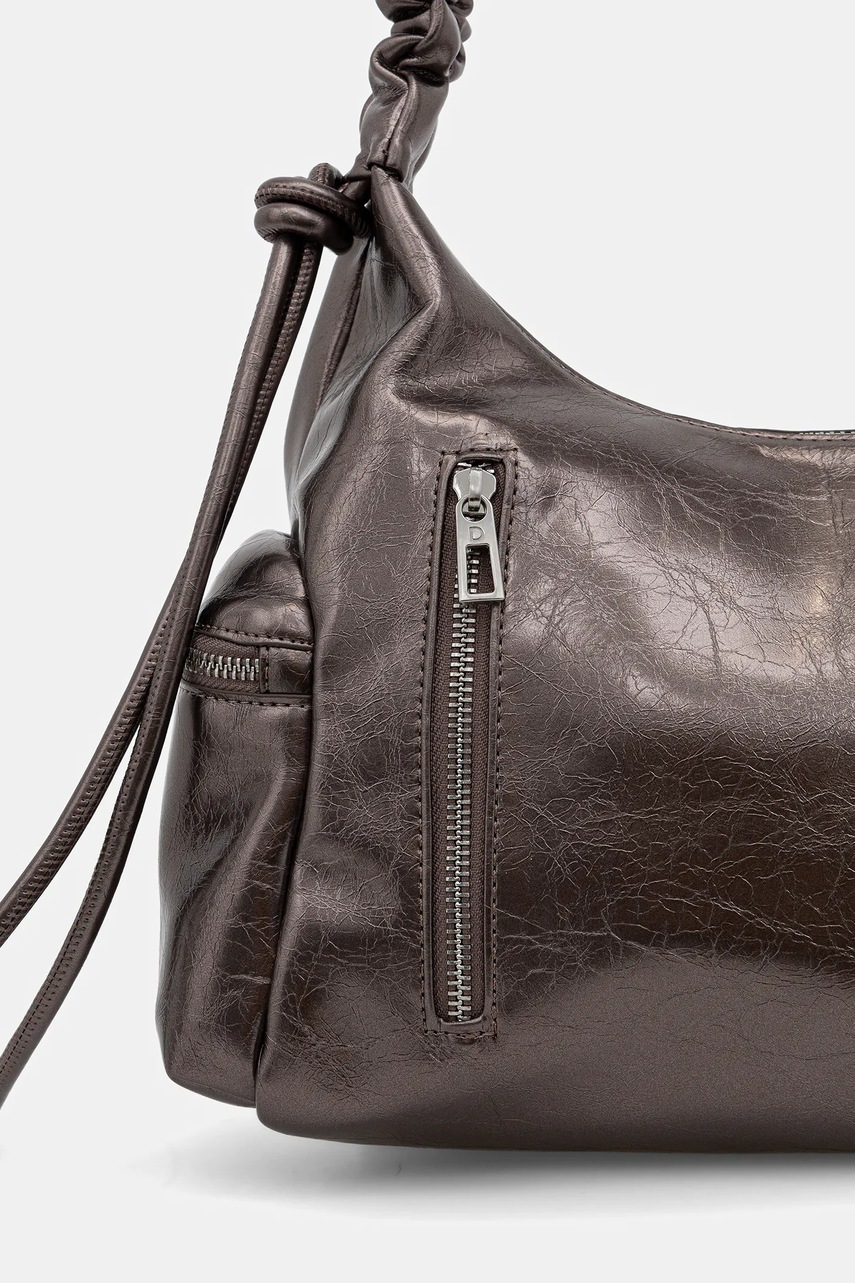 Τσάντα Desigual HALF LOGO MONTVILLE DARK SI χρώμα: ασημί, 25WAXPAS φωτογραφία