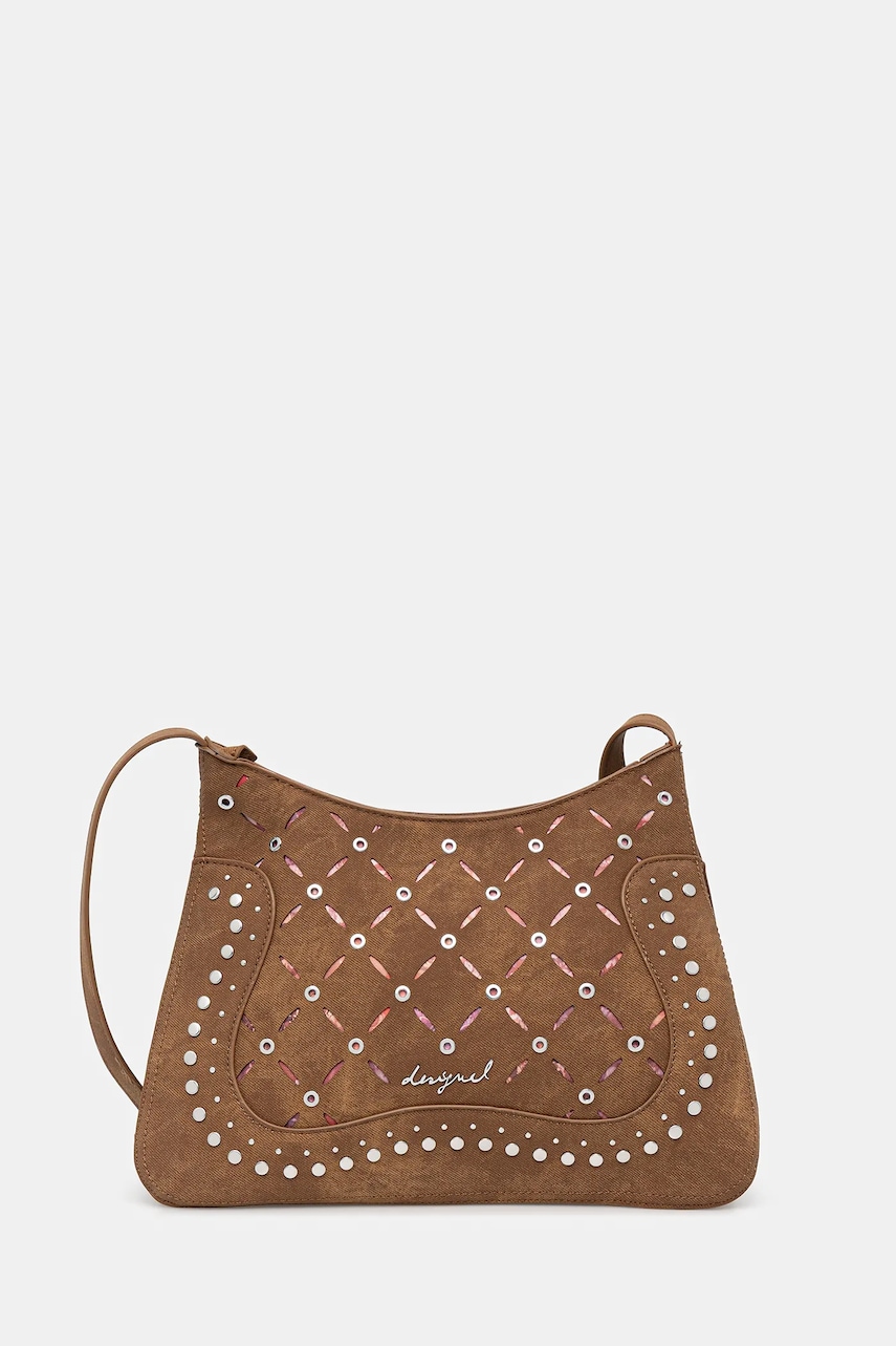 Desigual geantă YANKEE MANAOS CAMEL culoarea maro, 25WAXPB4