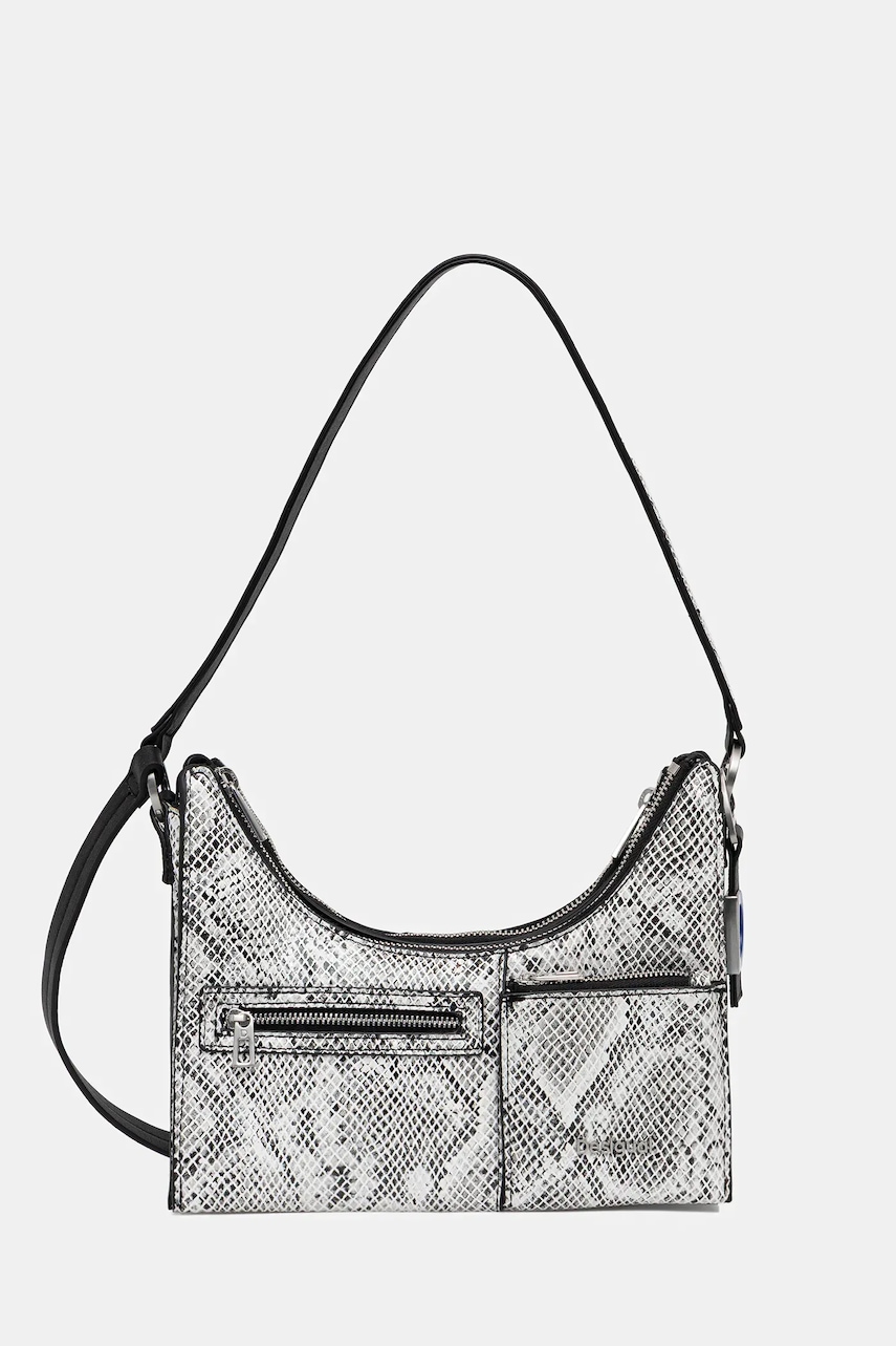Desigual poșetă DELTA VEGA OLIVE culoarea negru, 25WAXPB7