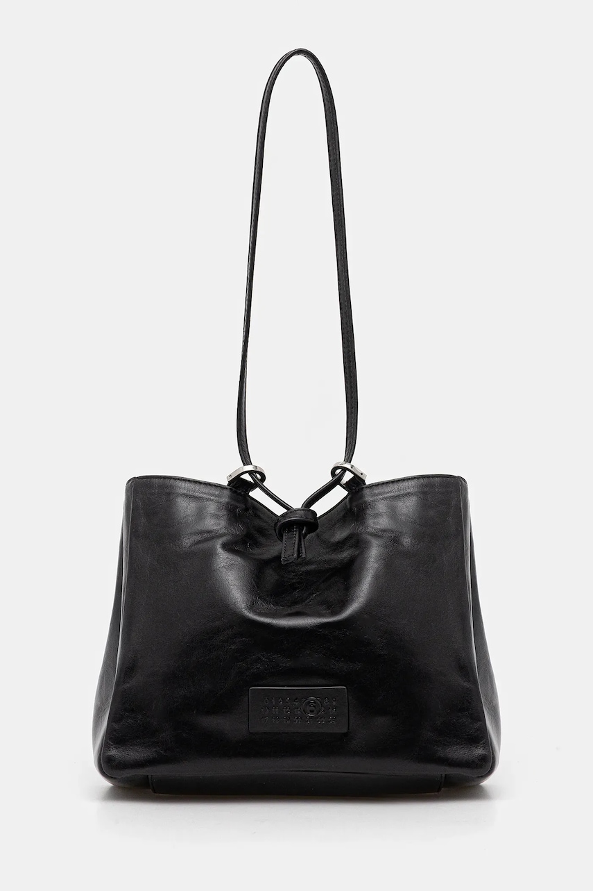 MM6 Maison Margiela poșetă de piele culoarea negru, SB5ZH0021.P7187.T8013