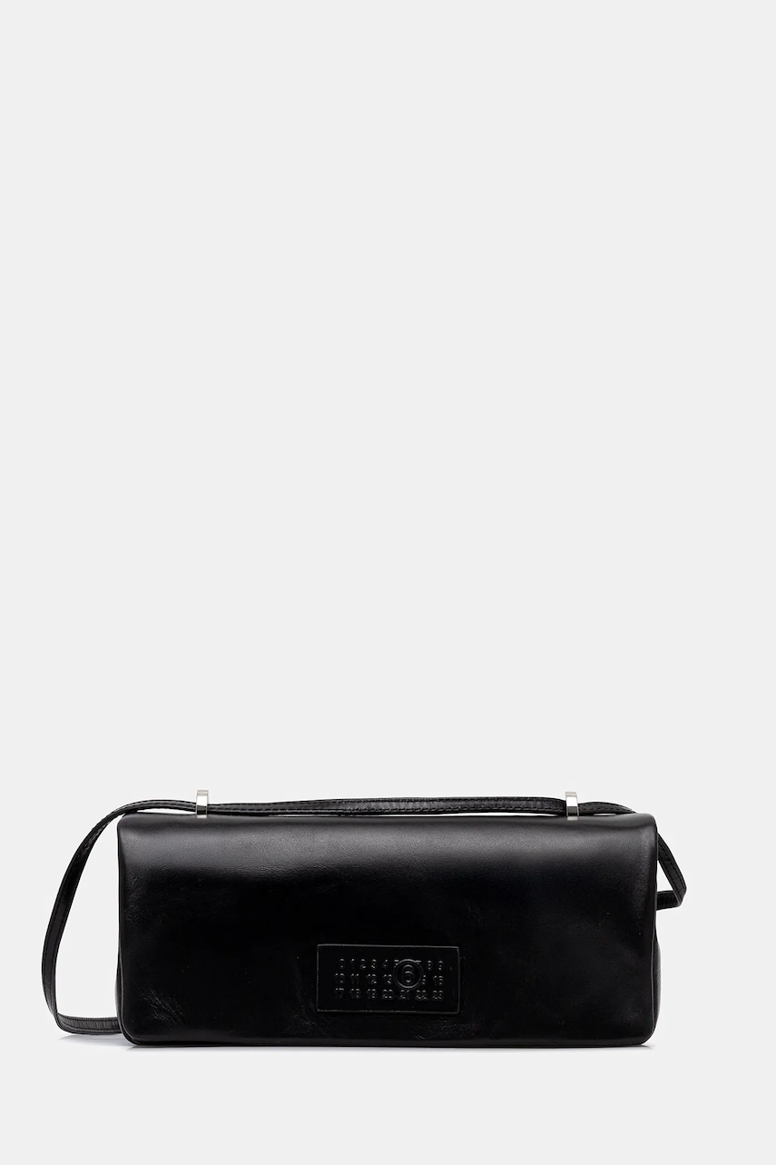 MM6 Maison Margiela poșetă de piele culoarea negru, SB5ZH0022.P7187.T8013