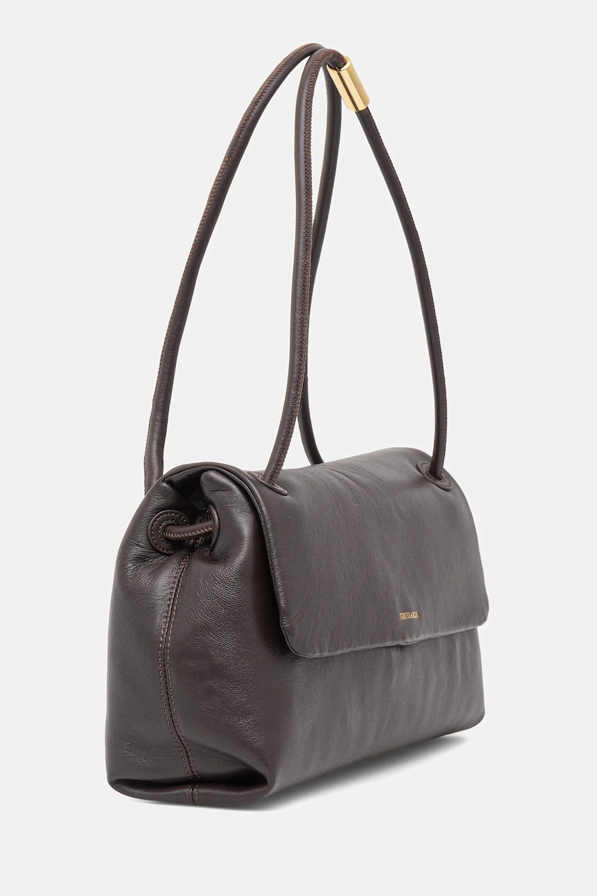 Кожаная сумочка Trussardi цвет коричневый Z611E005988N Кожаная сумочка Trussardi цвет коричневый Z611E005988N