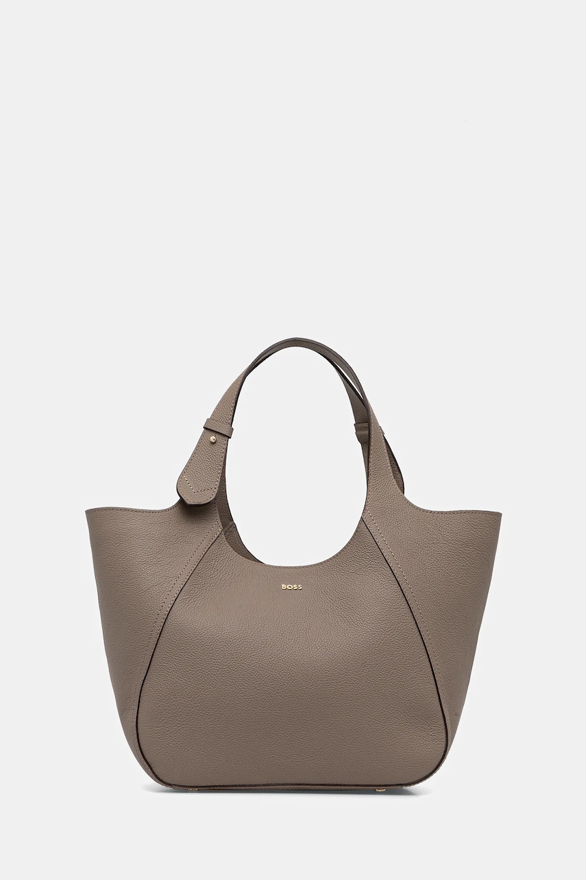 BOSS poșetă de piele culoarea maro, 50552117 BOSS poșetă de piele culoarea maro, 50552117