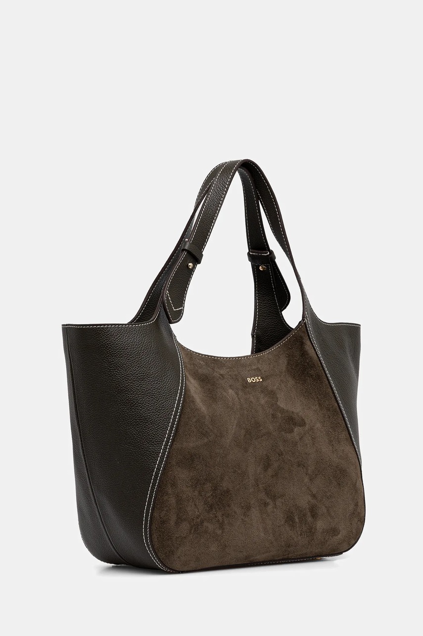 Кожаная сумочка BOSS цвет зелёный 50552138