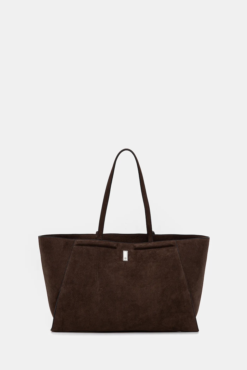 BOSS geantă de mână din piele întoarsă culoarea maro, 50552161 BOSS geantă de mână din piele întoarsă culoarea maro, 50552161