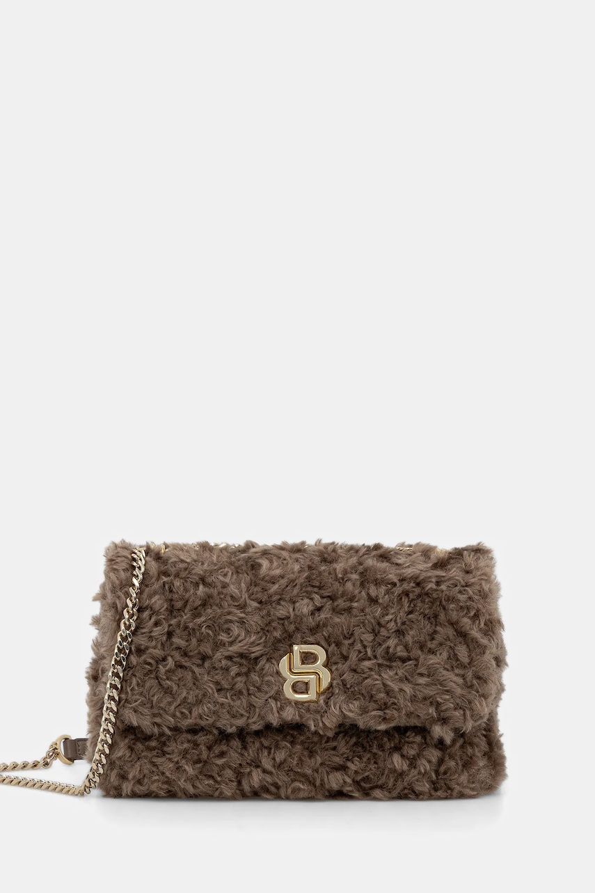 Kabelka BOSS B_ICON M Sh. Bag FUR hnědá barva, 50552196