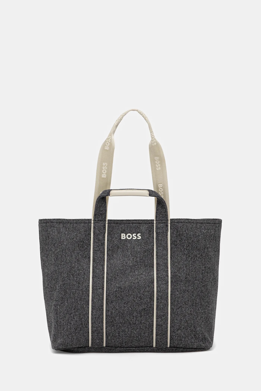 BOSS poșetă culoarea gri, 50552483
