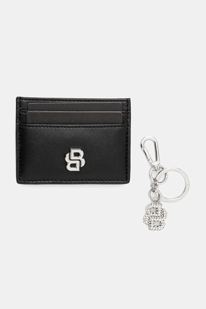 BOSS husă card + breloc culoarea negru, 50552247