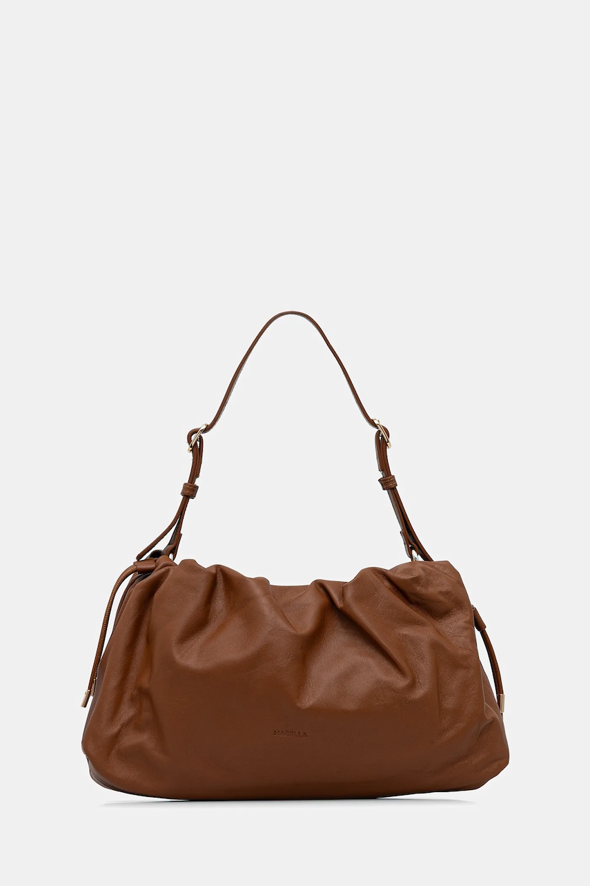 Marella poșetă de piele culoarea maro, 2523519057200 Marella poșetă de piele culoarea maro, 2523519057200