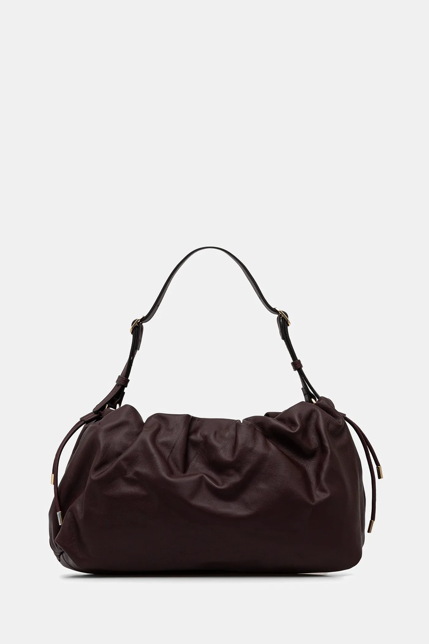 Marella poșetă de piele culoarea bordo, 2523519057200