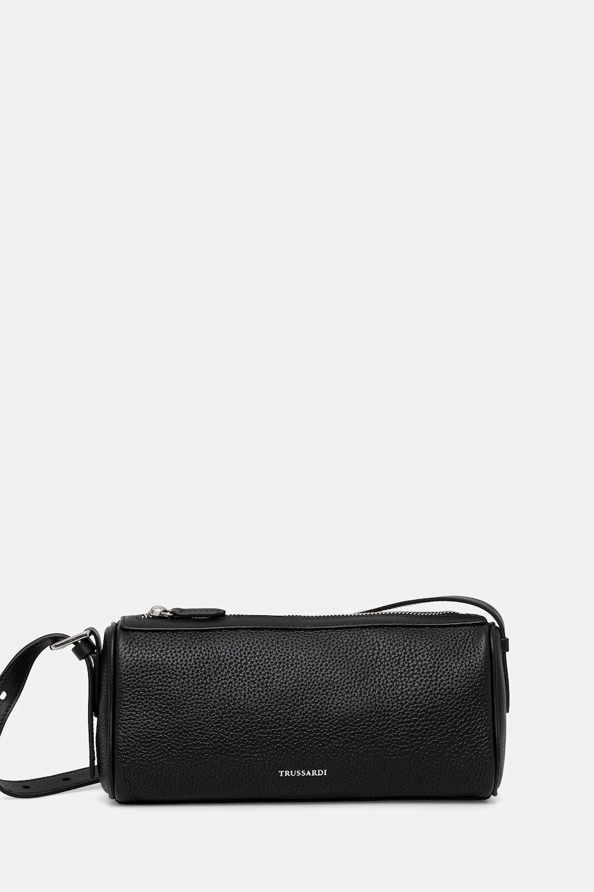 Trussardi poșetă de piele culoarea negru, Z641E106104N