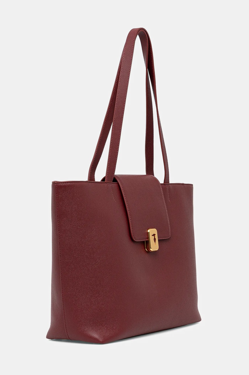 Кожаная сумочка Trussardi цвет бордовый Z605E106078N