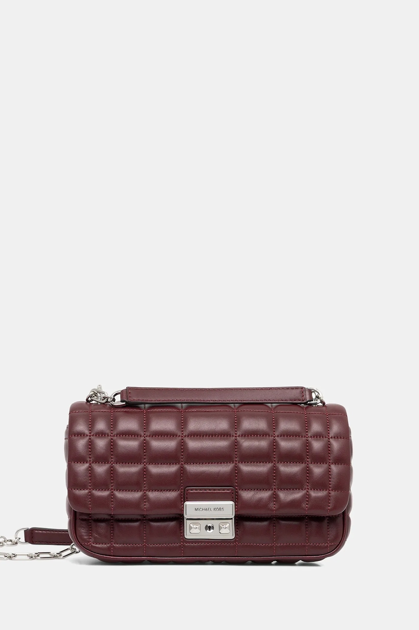 MICHAEL Michael Kors poșetă de piele culoarea bordo, 30R4S1SL3L