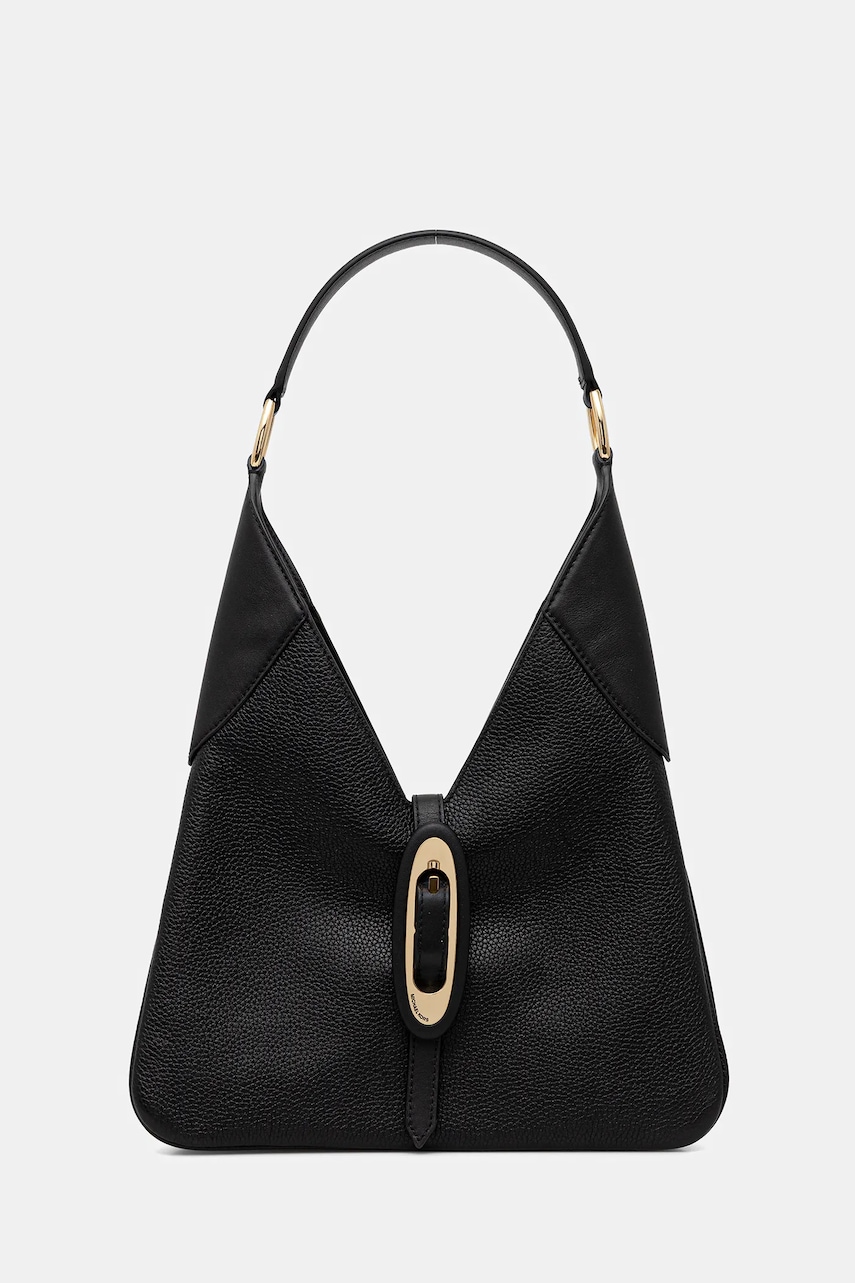 MICHAEL Michael Kors poșetă de piele culoarea negru, 30F5GQ8L6L MICHAEL Michael Kors poșetă de piele culoarea negru, 30F5GQ8L6L