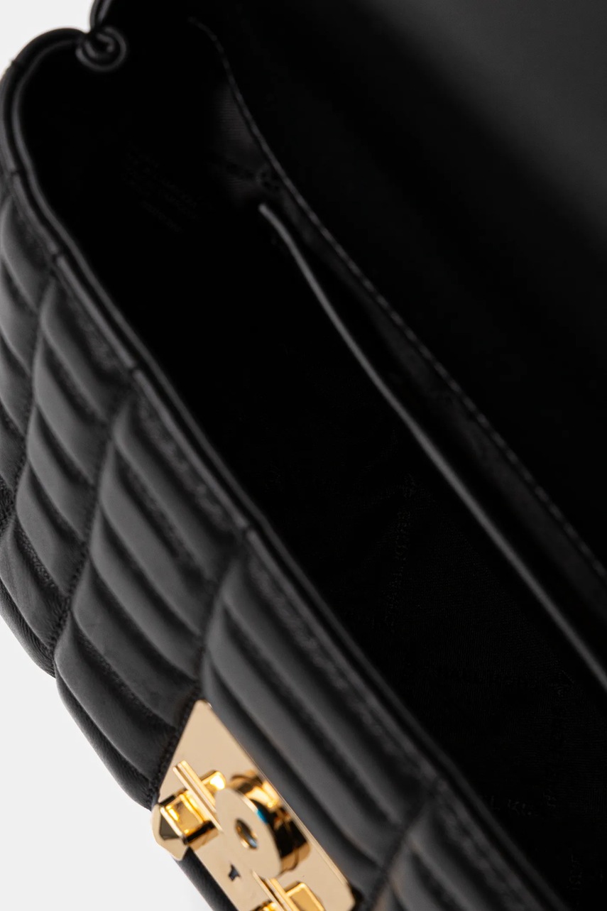 Δερμάτινη τσάντα MICHAEL Michael Kors χρώμα: μαύρο, 30F5G2RS2L φωτογραφία