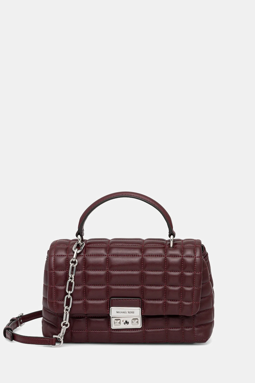 MICHAEL Michael Kors geantă de piele culoarea bordo, 30F5S2RS2L