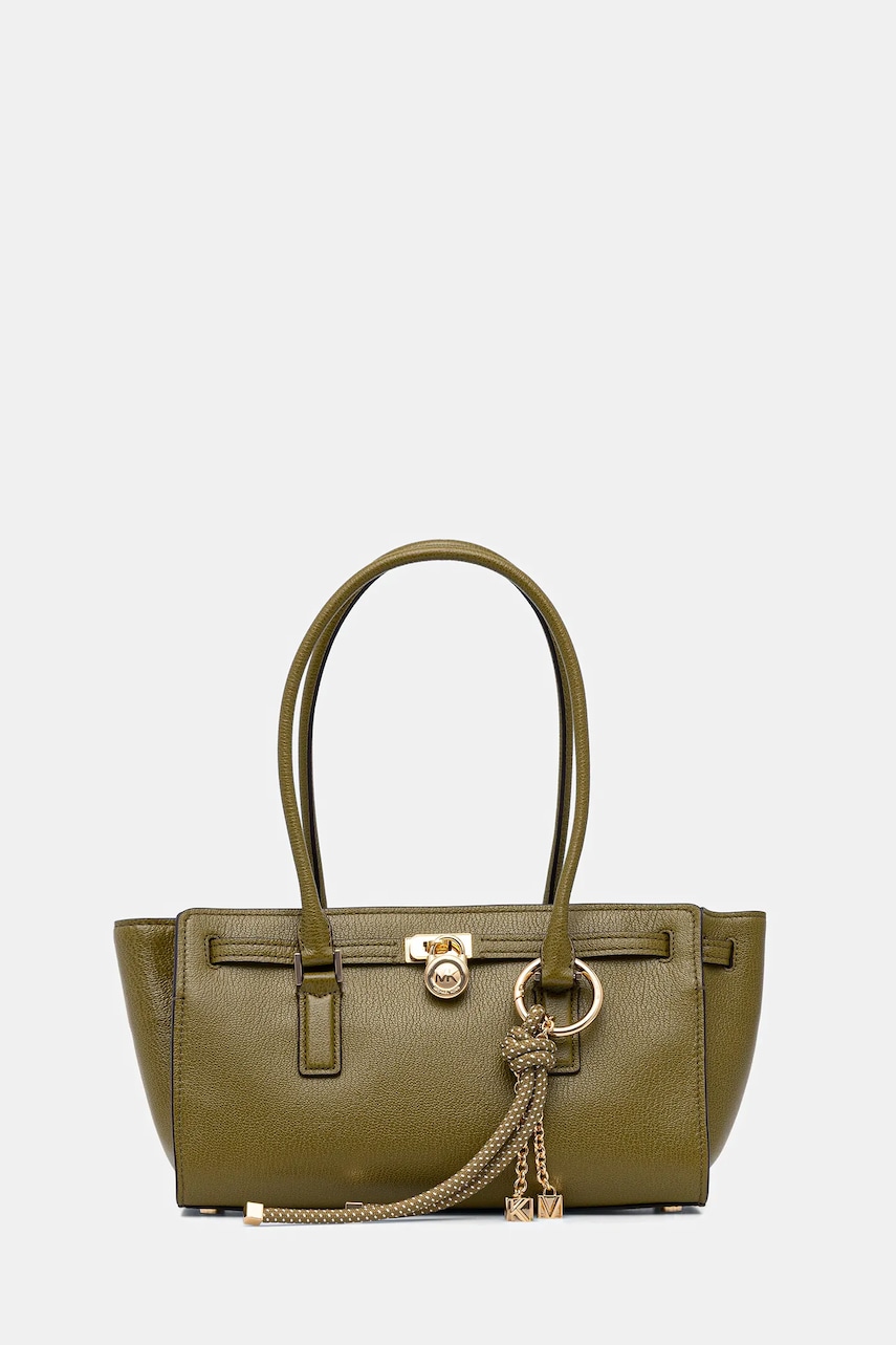 MICHAEL Michael Kors poșetă de piele culoarea verde, 30F5GNXT0L