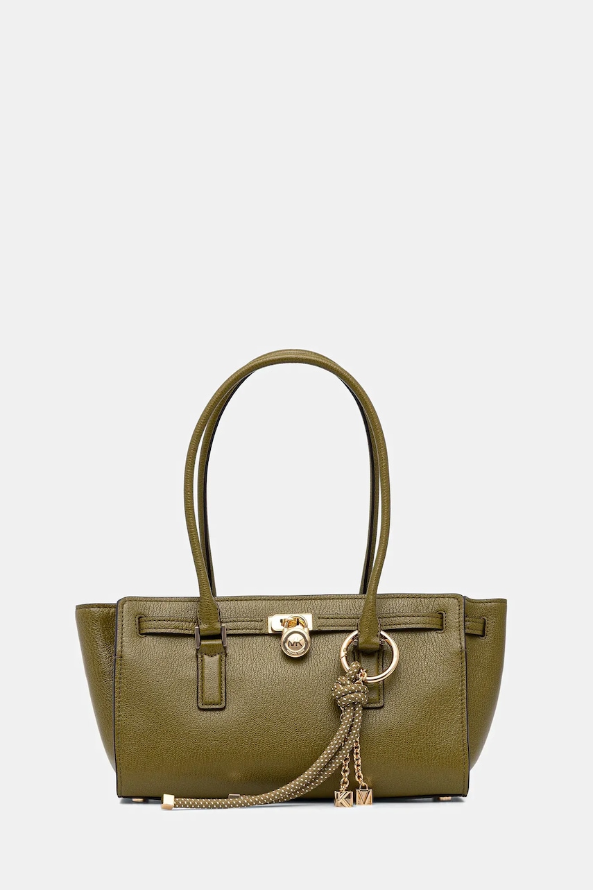 MICHAEL Michael Kors poșetă de piele culoarea verde, 30F5GNXT0L