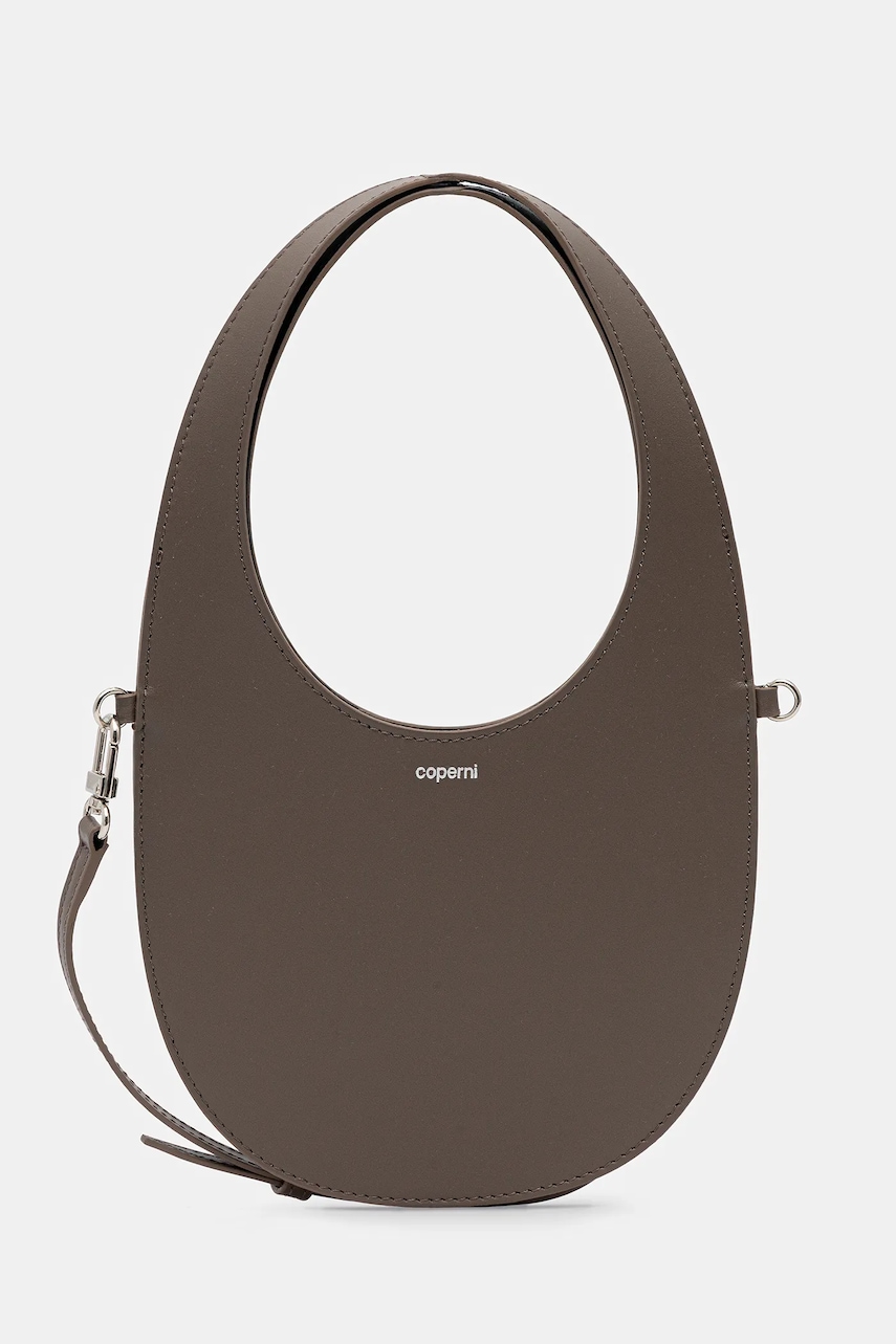 Coperni poșetă de piele Mini Swipe Tote culoarea maro, COPBA115F6004