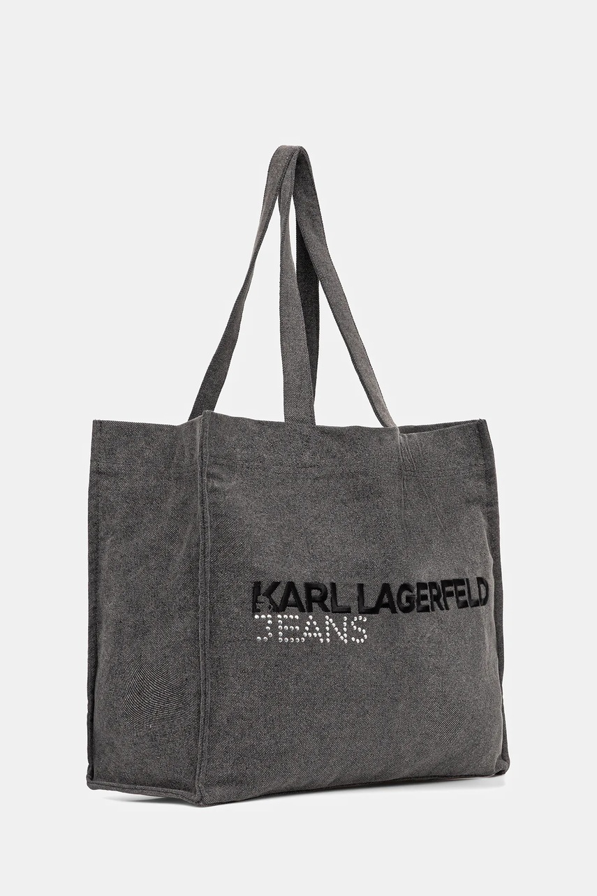 Джинсовая сумка Karl Lagerfeld Jeans цвет серый A4W50040