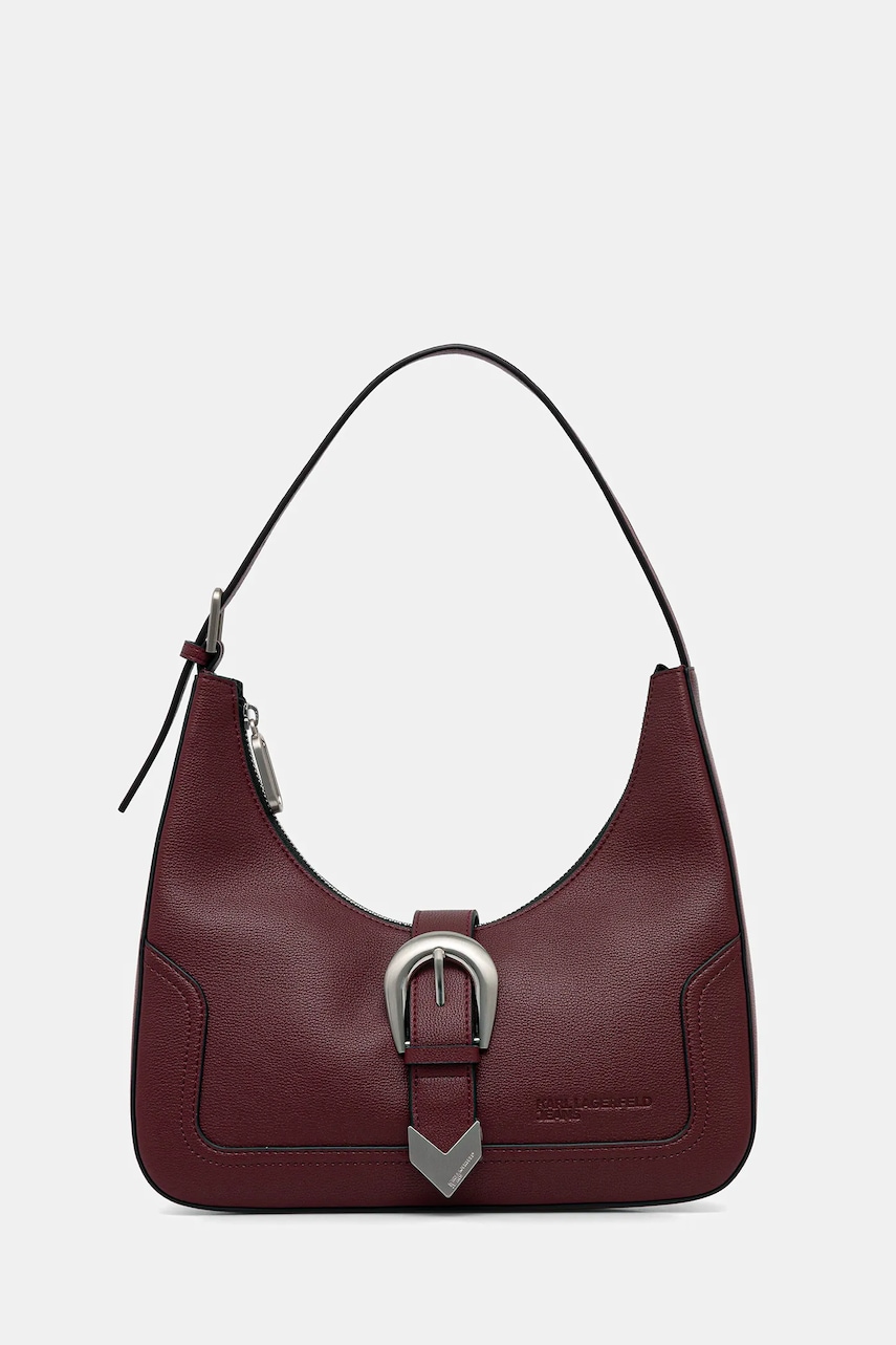 Karl Lagerfeld Jeans geantă culoarea bordo, A4W30143