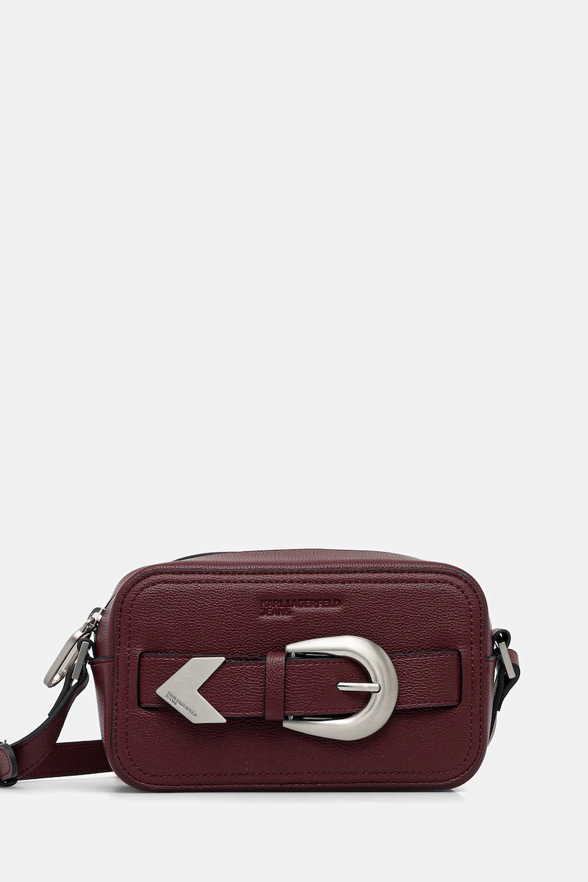 Karl Lagerfeld Jeans geantă culoarea bordo, A4W30144