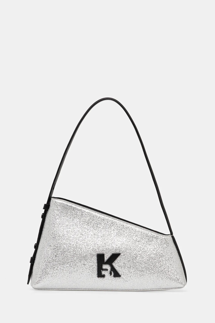 Karl Lagerfeld Jeans poșetă culoarea argintiu, A4W30155