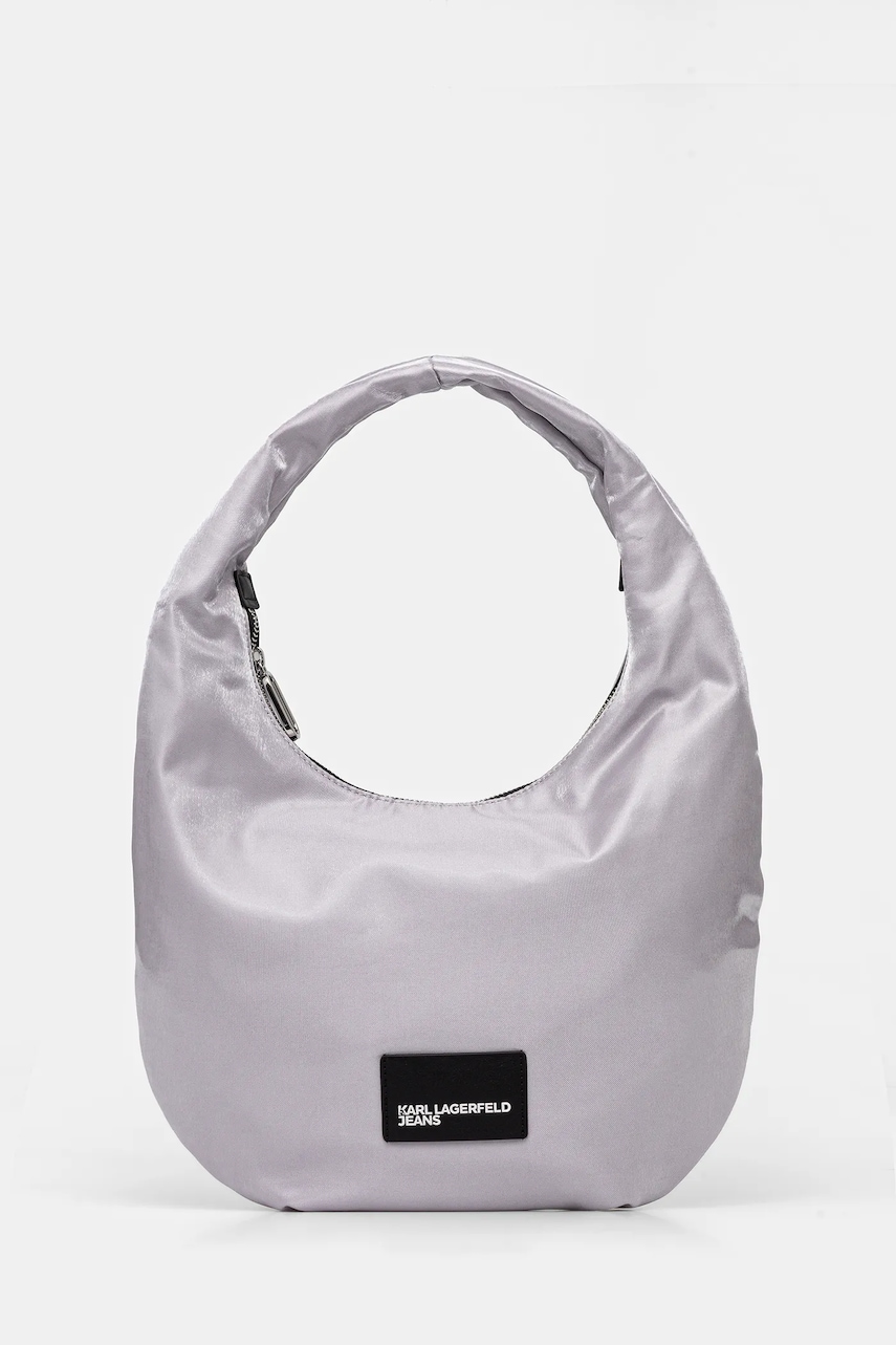 Karl Lagerfeld Jeans poșetă culoarea gri, A4W30210