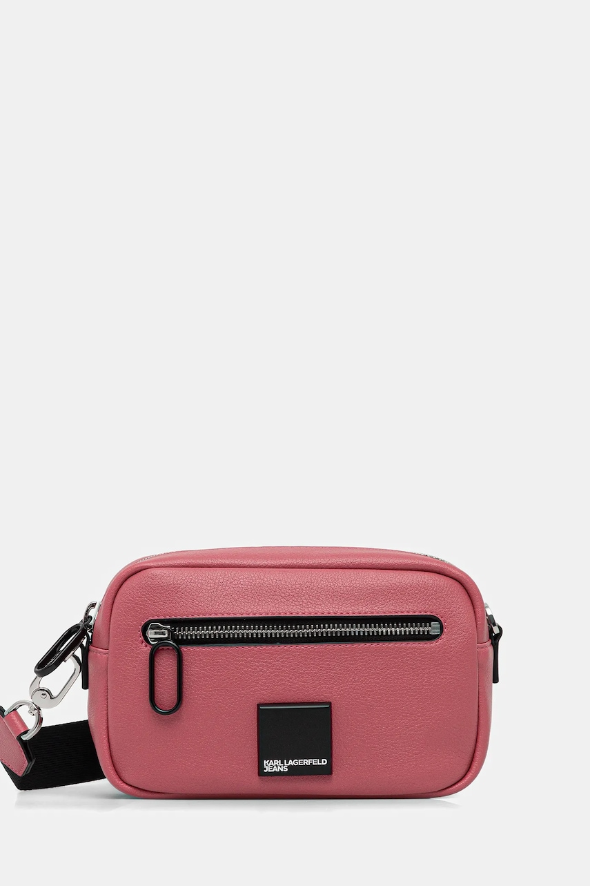 Karl Lagerfeld Jeans geantă culoarea roz, A3W30205