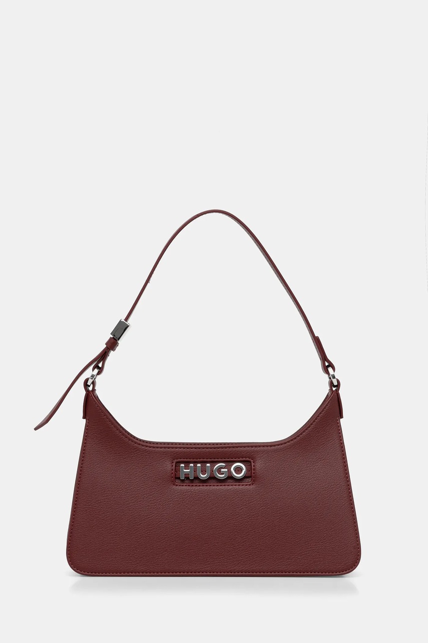 HUGO poșetă culoarea bordo, 50552205