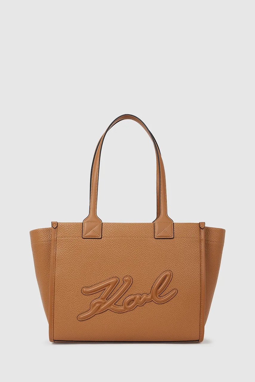 Kabelka Karl Lagerfeld K/SKUARE hnědá barva, A4W30258