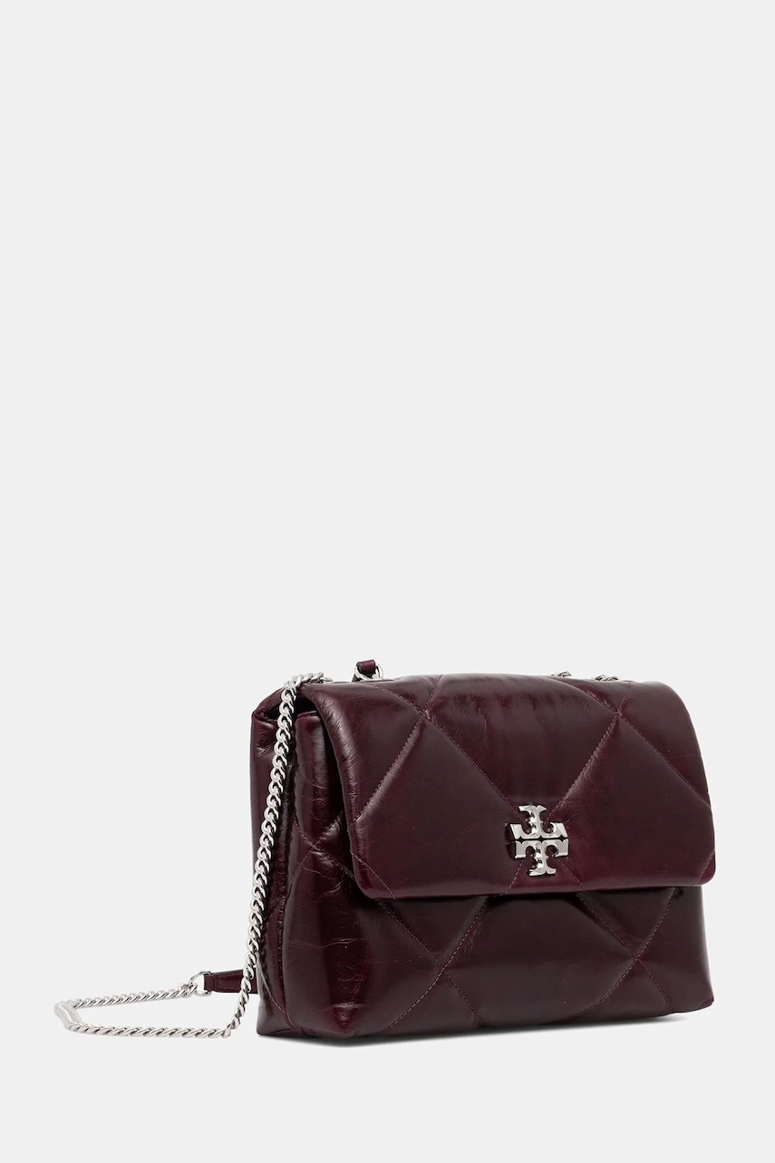 Кожаная сумочка Tory Burch Kira Diamond цвет красный 169325.500 Кожаная сумочка Tory Burch Kira Diamond цвет красный 169325.500