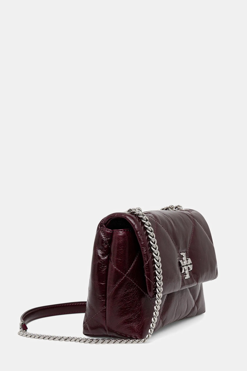 Кожаная сумочка Tory Burch Kira Diamond цвет фиолетовый 169326.500