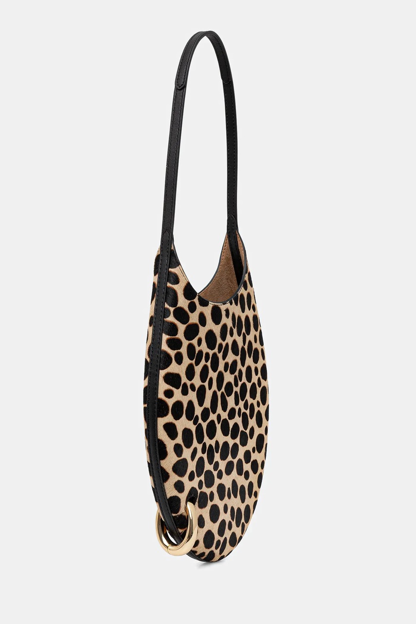 Кожаная сумочка Tory Burch Pierced Haircalf цвет бежевый 171730.960