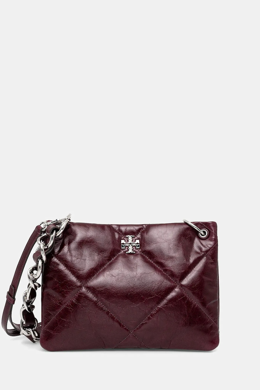 Levně Kožená kabelka Tory Burch Kira Diamond Quilt fialová barva, 174842.500
