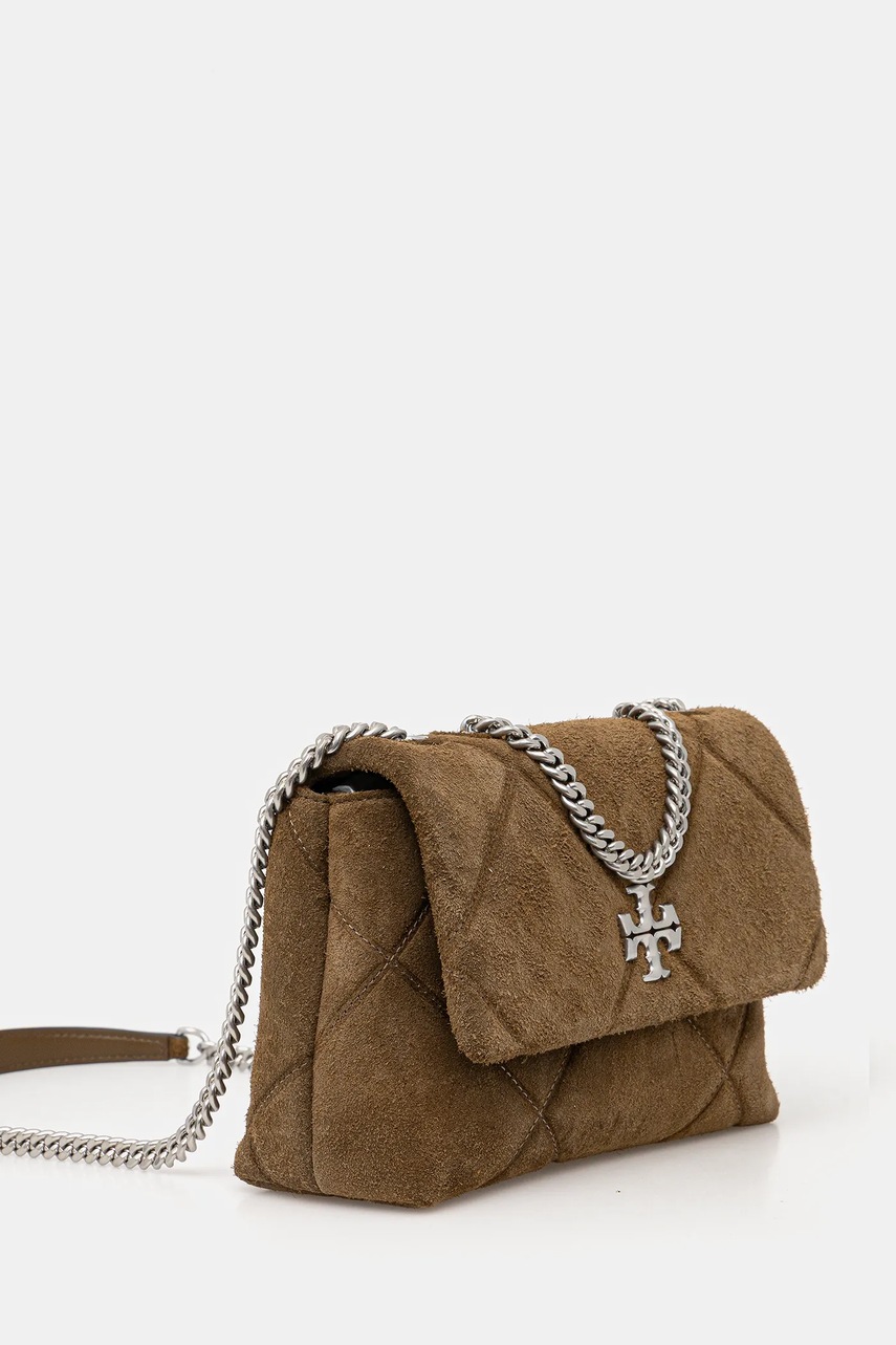 Кожаная сумочка Tory Burch Kira Diamond Quilt цвет зелёный 169170.300