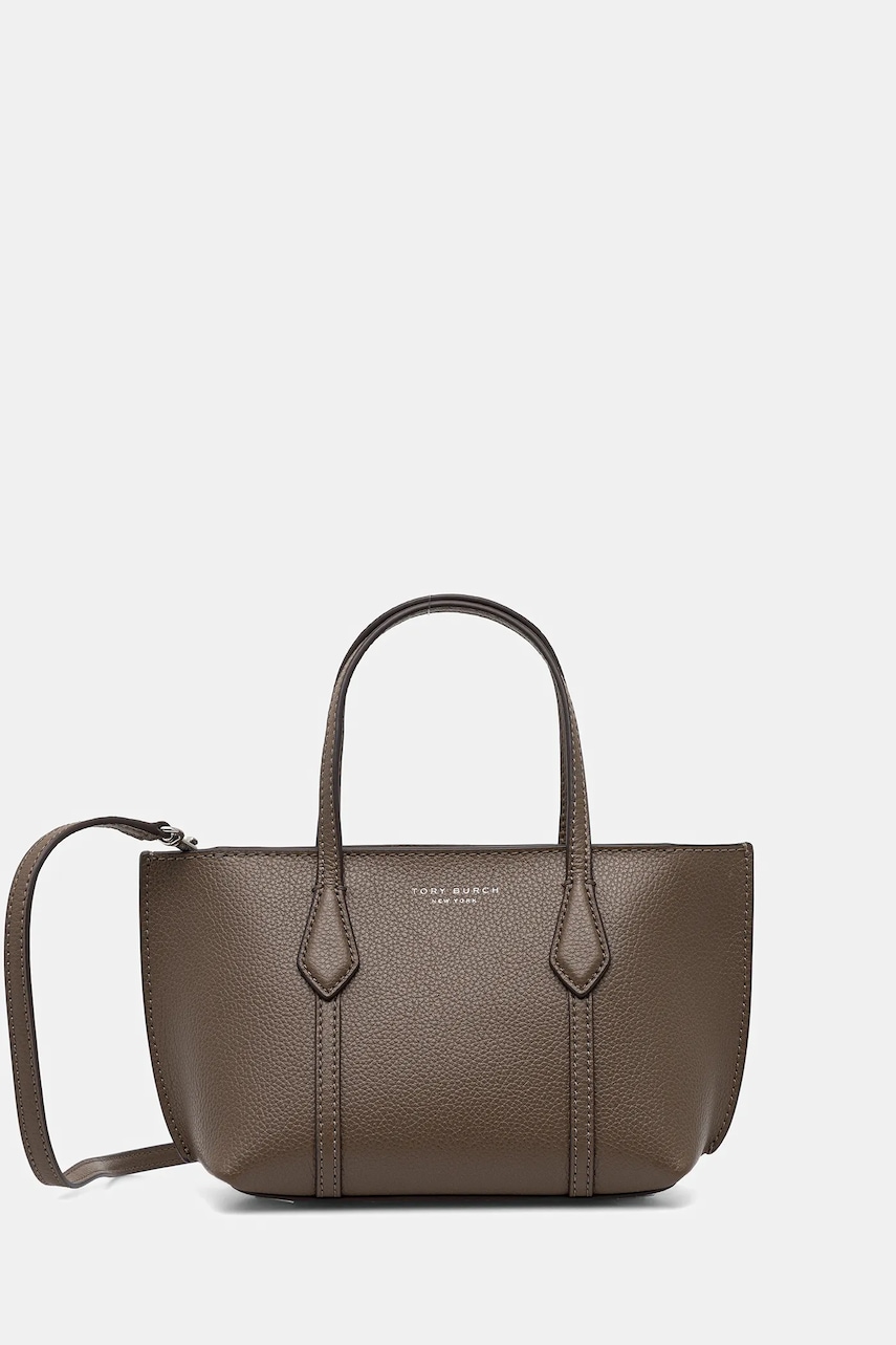 Tory Burch poșetă de piele Perry Mini Tote culoarea maro, 175548.250