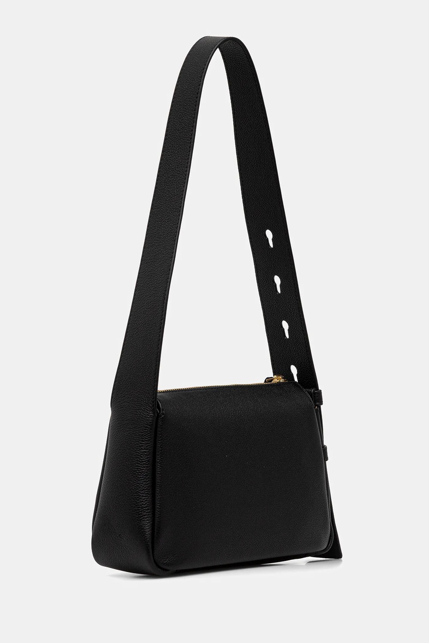 Кожаная сумочка Tory Burch Romy Small Shoulder цвет чёрный 176674.001