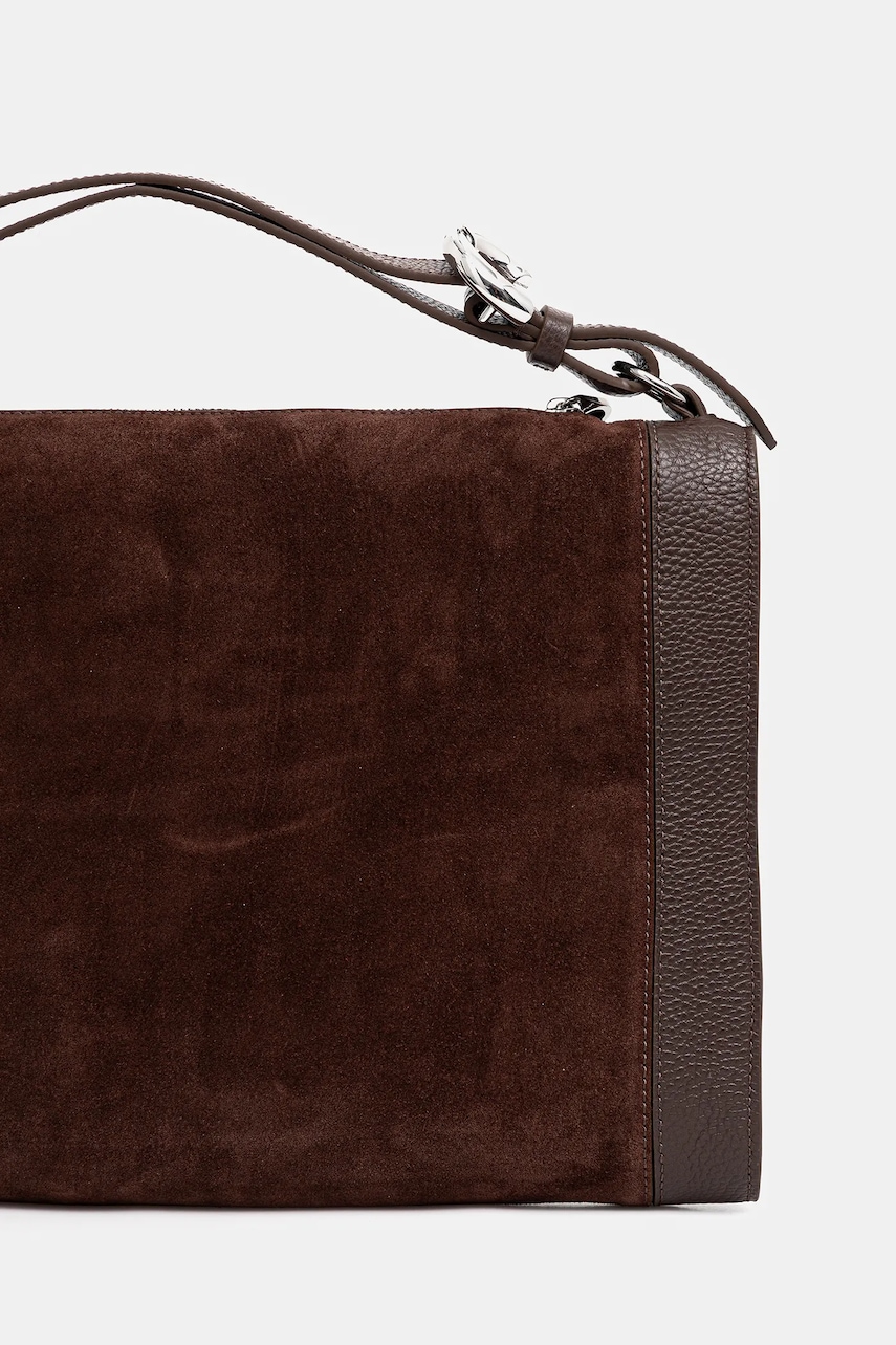 Δερμάτινη τσάντα Coccinelle ELINOR χρώμα: καφέ, E1.TL6.12.02.01 φωτογραφία