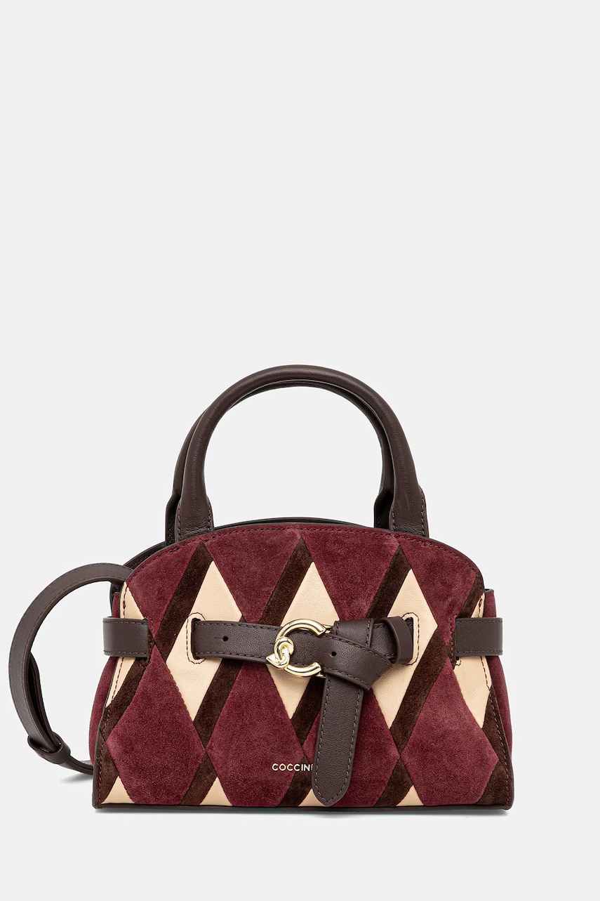 Coccinelle poșetă de piele SABINE culoarea bordo, E1.TLD.18.03.01