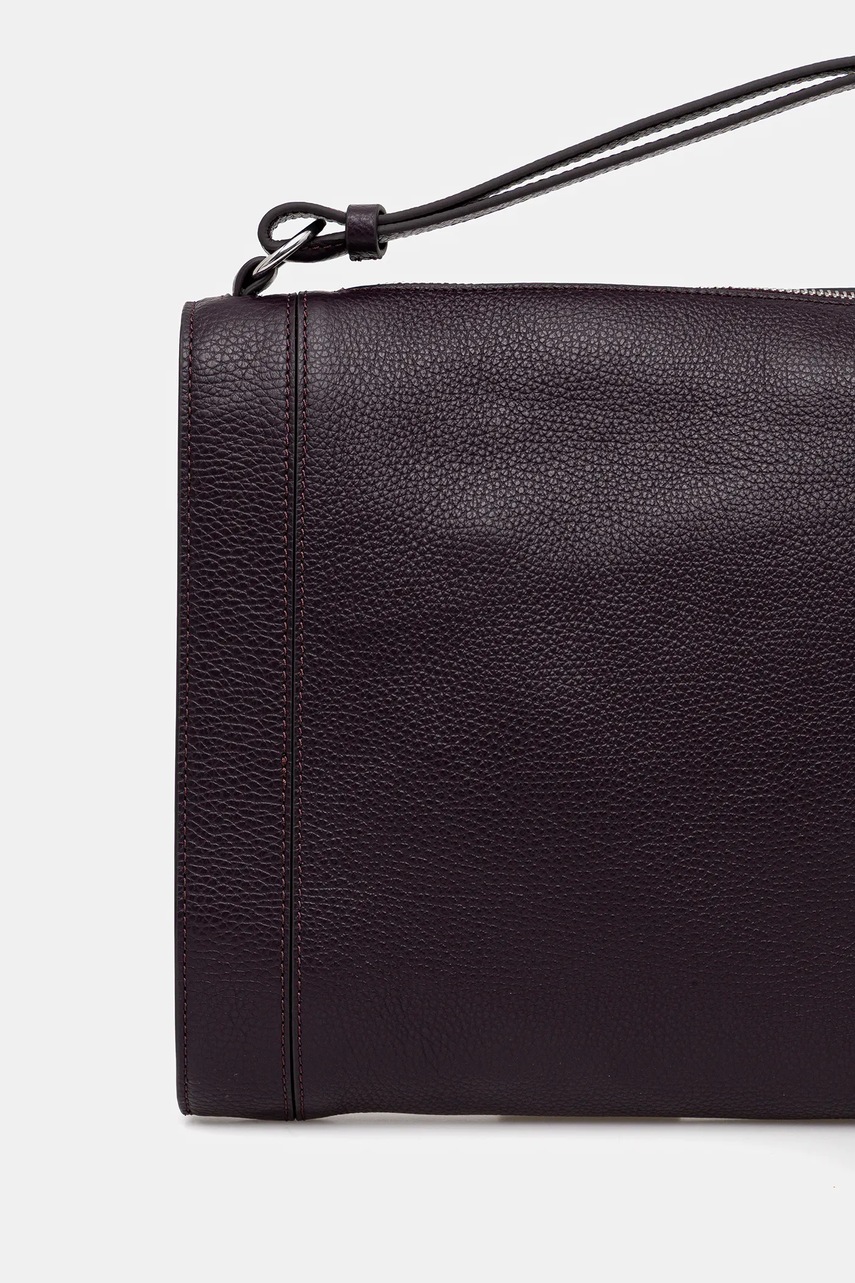 Δερμάτινη τσάντα Coccinelle ELINOR χρώμα: μοβ, E1.TL5.12.02.01 φωτογραφία