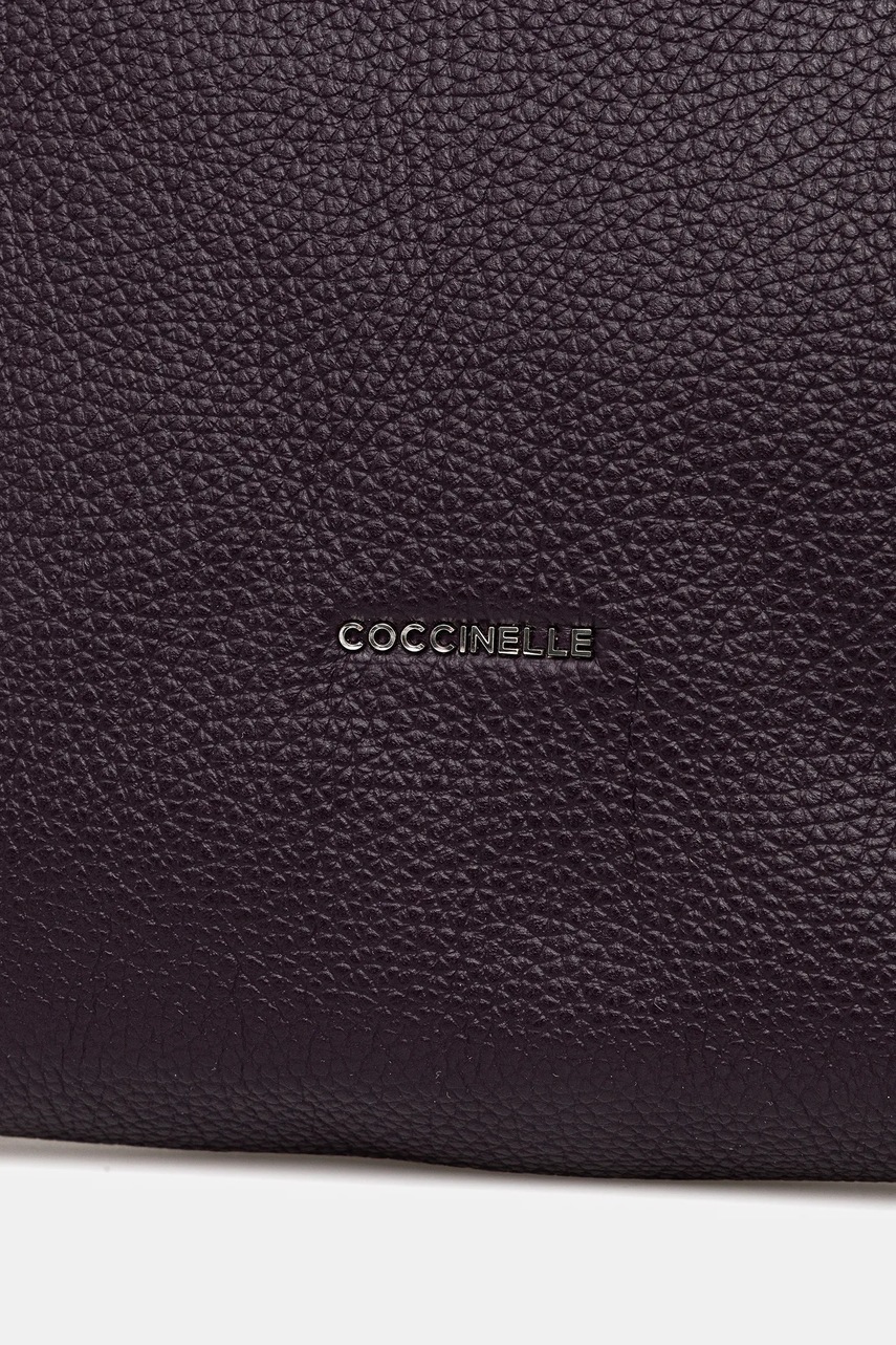 Δερμάτινη τσάντα Coccinelle ELINOR χρώμα: μοβ, E1.TL5.12.02.01 φωτογραφία