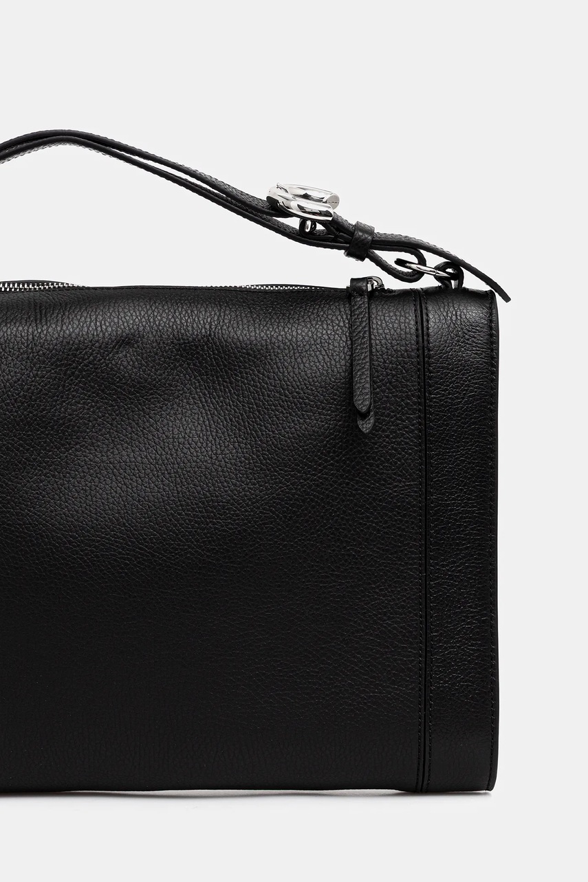 Δερμάτινη τσάντα Coccinelle ELINOR χρώμα: μαύρο, E1.TL5.12.02.01 φωτογραφία