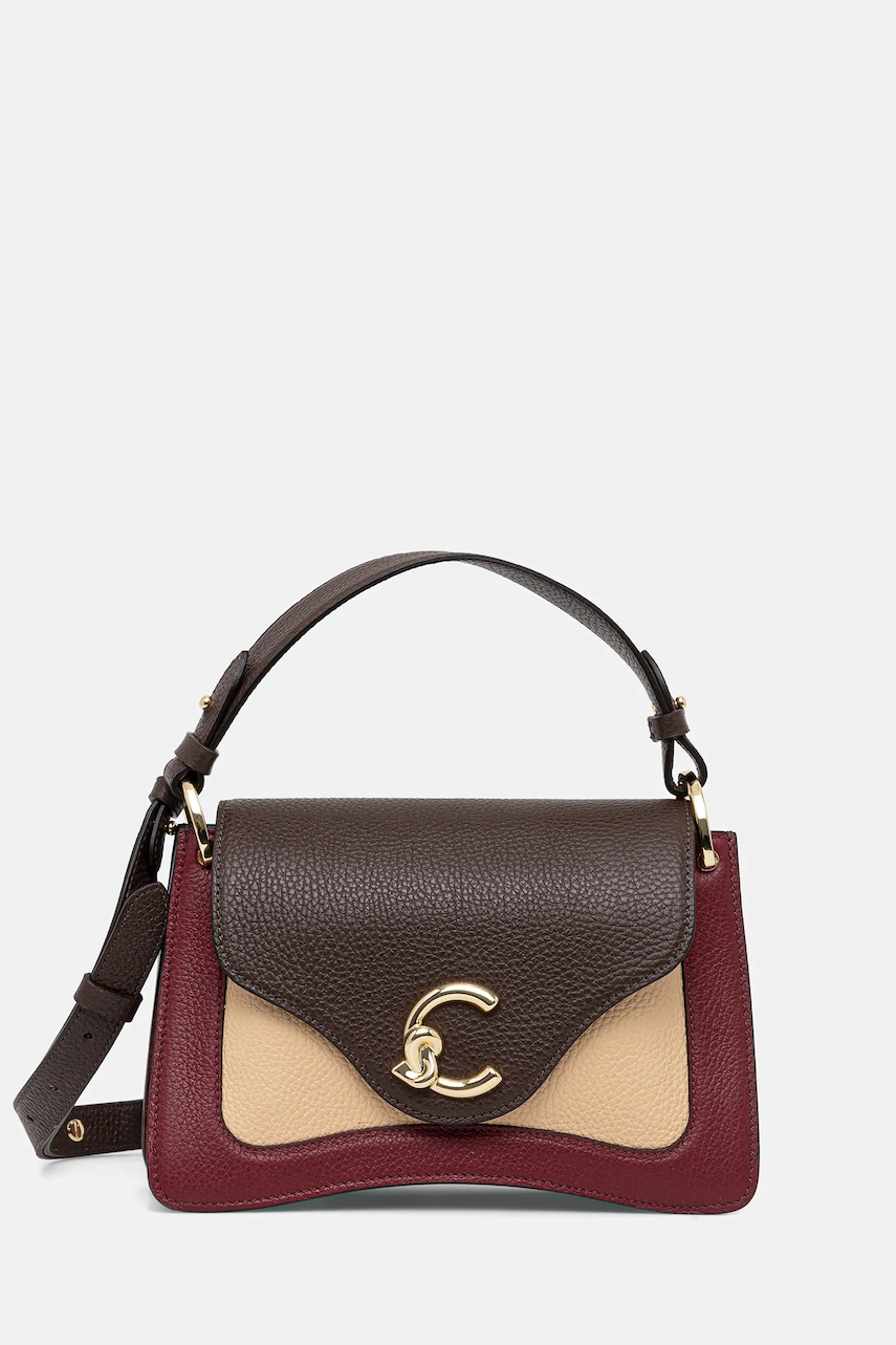 Coccinelle poșetă de piele culoarea maro, E1.T1P.18.02.01