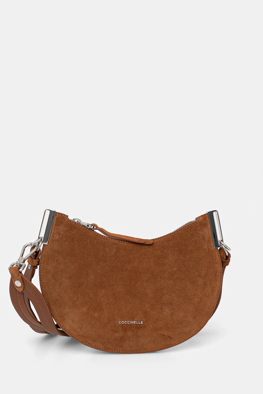 Coccinelle geanta de mână din piele întoarsă culoarea maro, E1.QKG.13.03.01