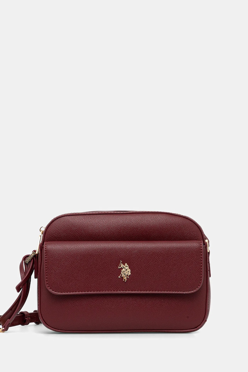 U.S. Polo Assn. poșetă Jones culoarea bordo, BEUJE8656WVP