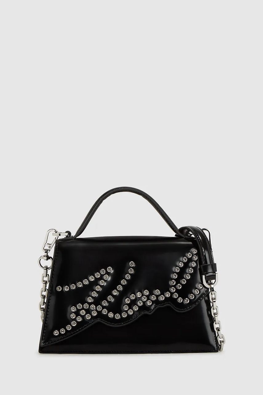 Karl Lagerfeld poșetă de piele culoarea negru, A4W30035
