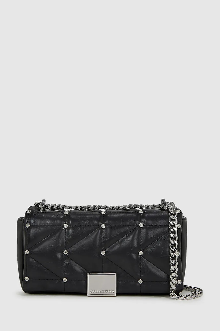 Karl Lagerfeld poșetă de piele culoarea negru, A4W30051